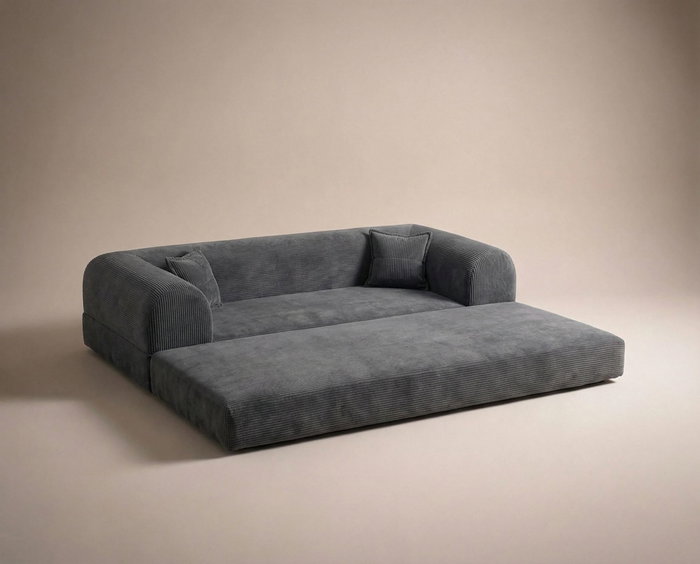 Atelier Del Sofa Legom Eco - Sofá-Cama de 3 Plazas Antracita